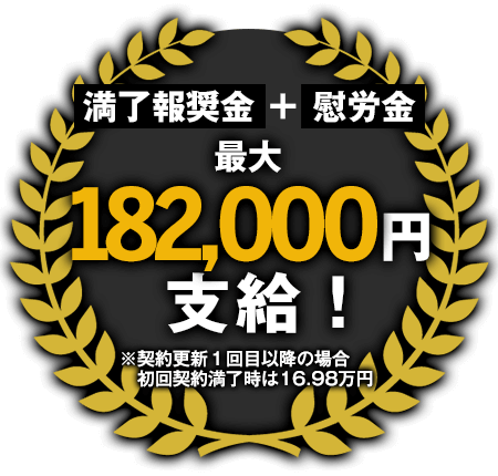 最大182,000円支給！